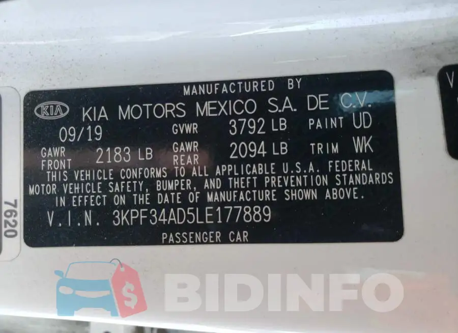 3KPF34AD5LE177889 Photo# 10