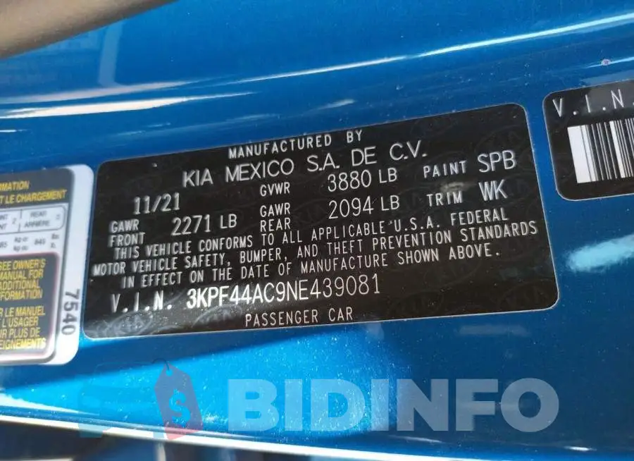 3KPF44AC9NE439081 Photo# 10