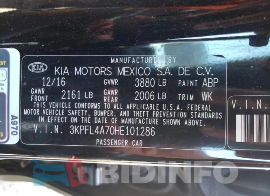 3KPFL4A70HE101286 Photo# 10
