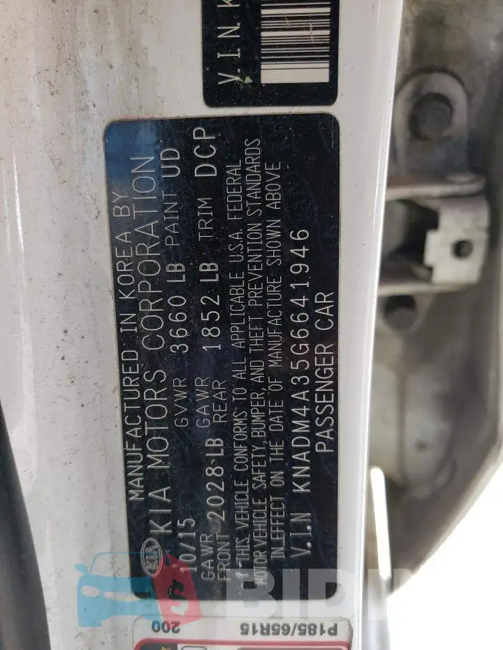 KNADM4A35G6641946 Photo# 10
