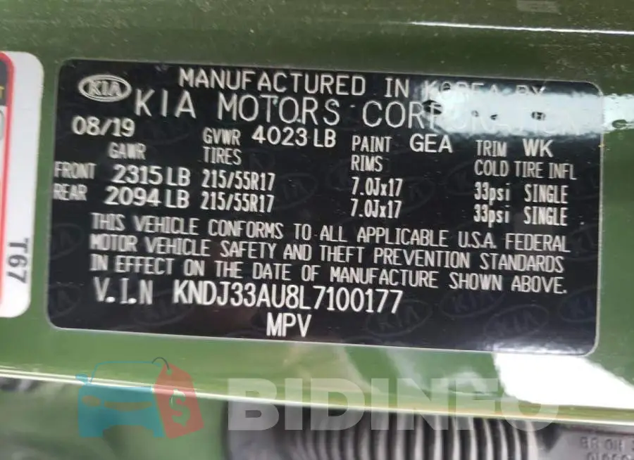 KNDJ33AU8L7100177 Photo# 10