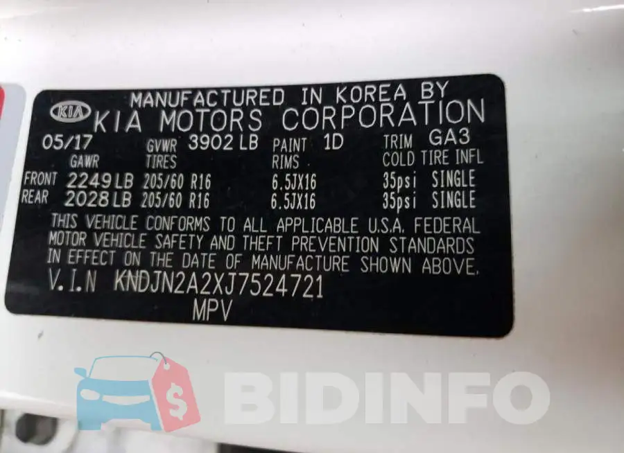 KNDJN2A2XJ7524721 Photo# 10