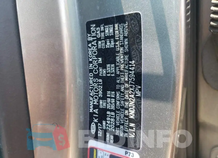 KNDJN2A2XJ7594414 Photo# 10