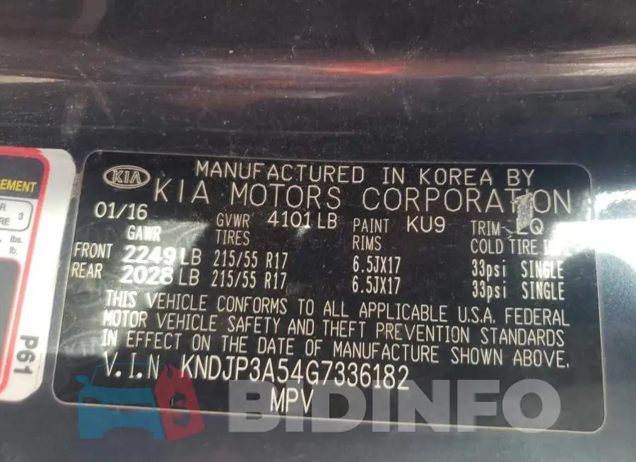 KNDJP3A54G7336182 Photo# 10