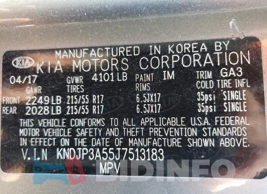 KNDJP3A55J7513183 Photo# 10