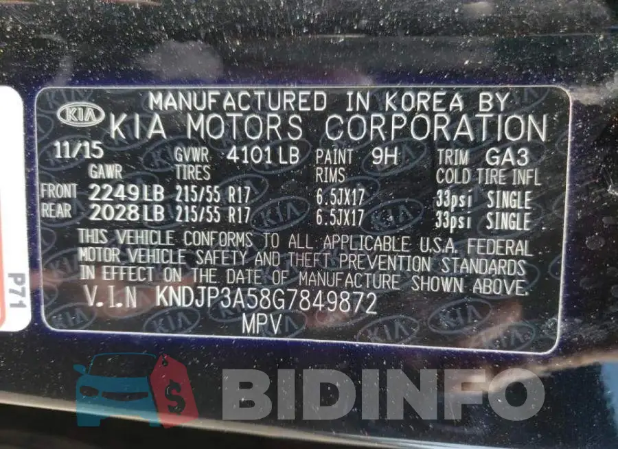 KNDJP3A58G7849872 Photo# 10