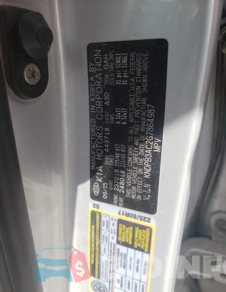 KNDPB3AC2G7864987 Photo# 10