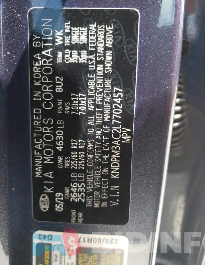 KNDPM3AC2L7702457 Photo# 10