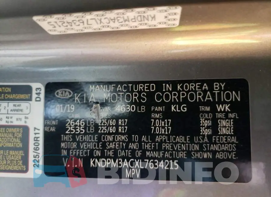 KNDPM3ACXL7634215 Photo# 10