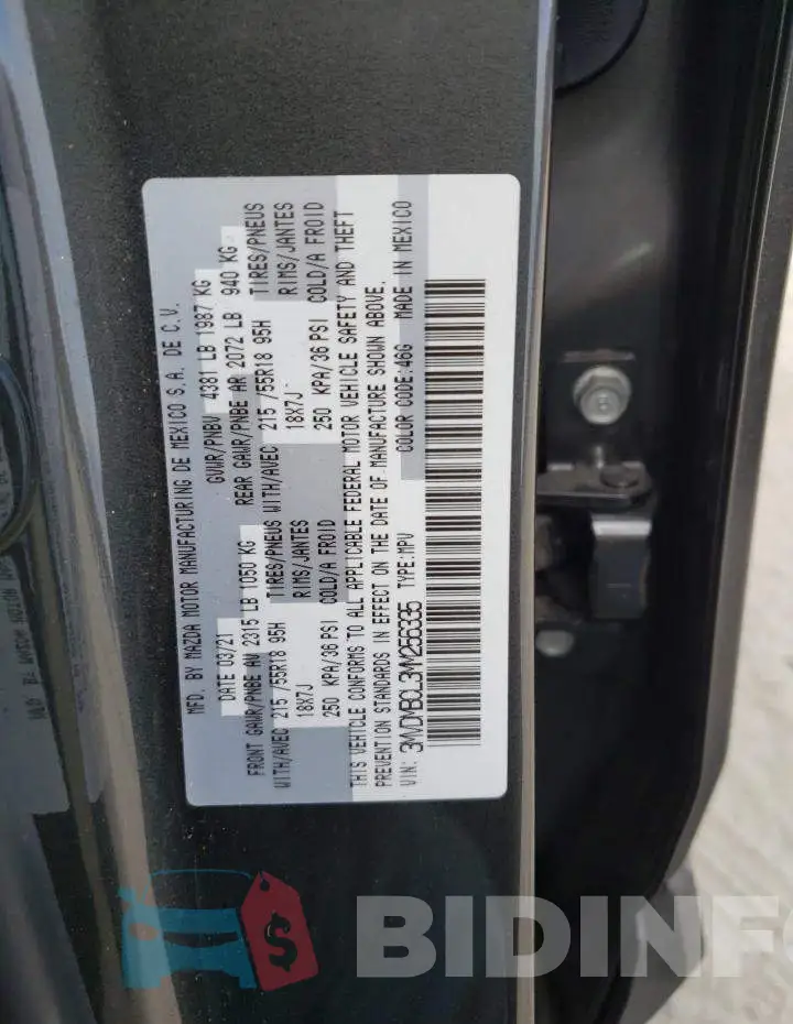 3MVDMBCL3MM256335 Photo# 10