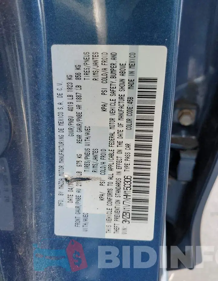 3MZBN1V7XHM150306 Photo# 10