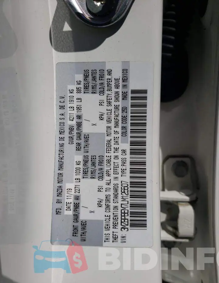 3MZBPBEM7LM125507 Photo# 10