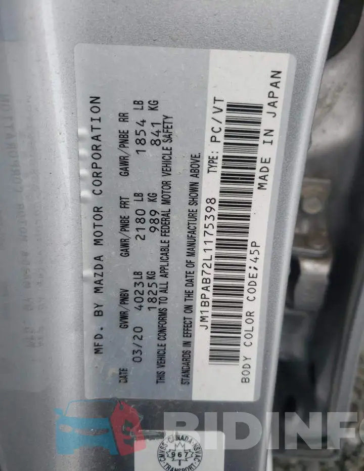JM1BPAB72L1175398 Photo# 10