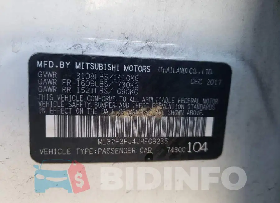 ML32F3FJ4JHF09235 Photo# 10