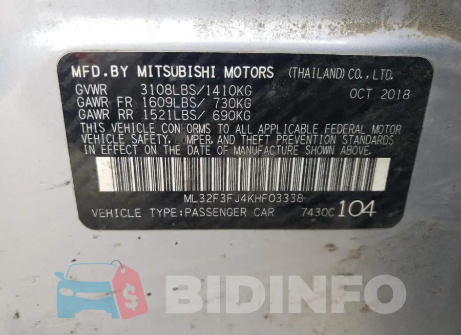 ML32F3FJ4KHF03338 Photo# 10