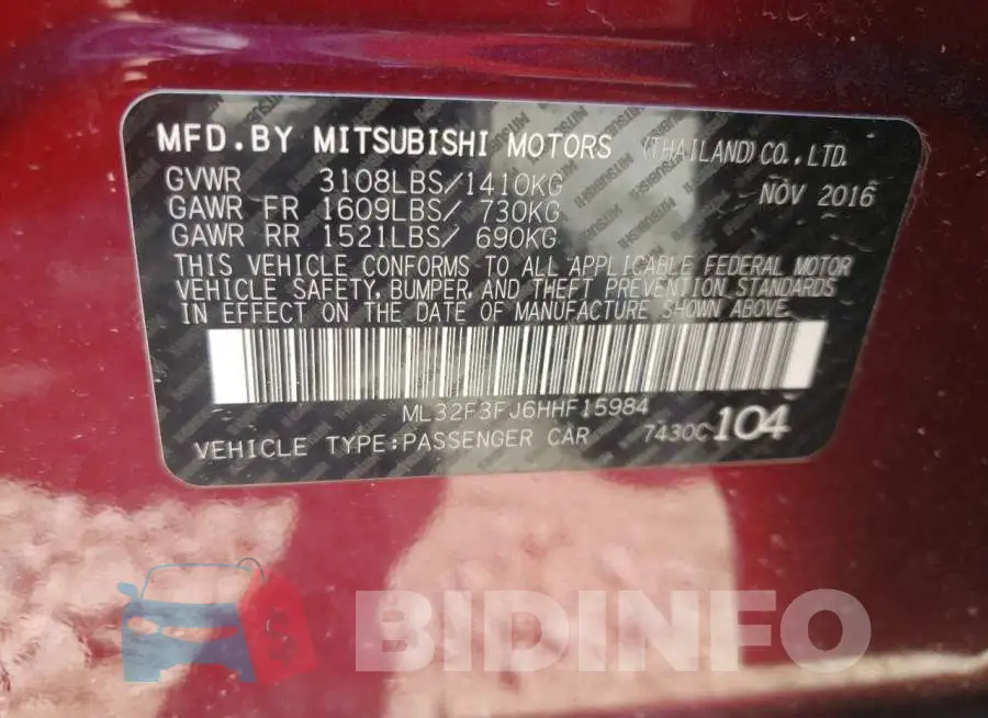ML32F3FJ6HHF15984 Photo# 10