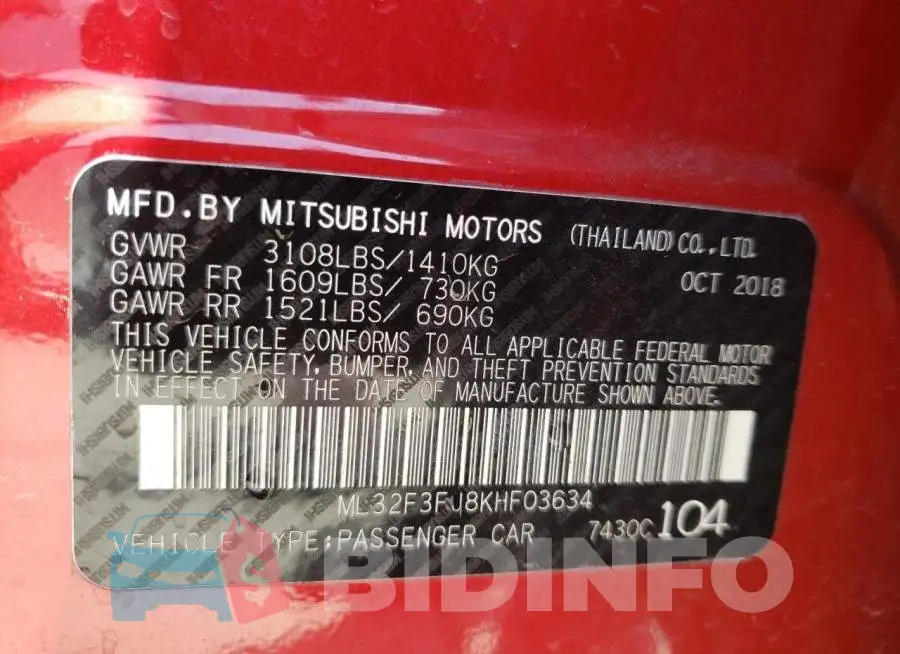 ML32F3FJ8KHF03634 Photo# 10