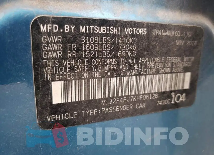 ML32F4FJ7KHF06126 Photo# 10
