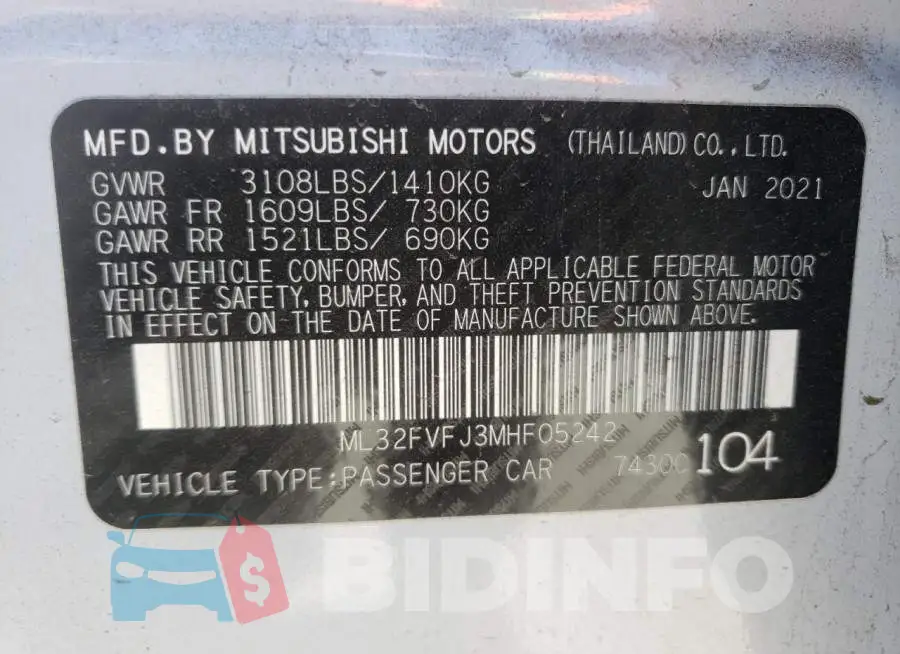 ML32FVFJ3MHF05242 Photo# 10