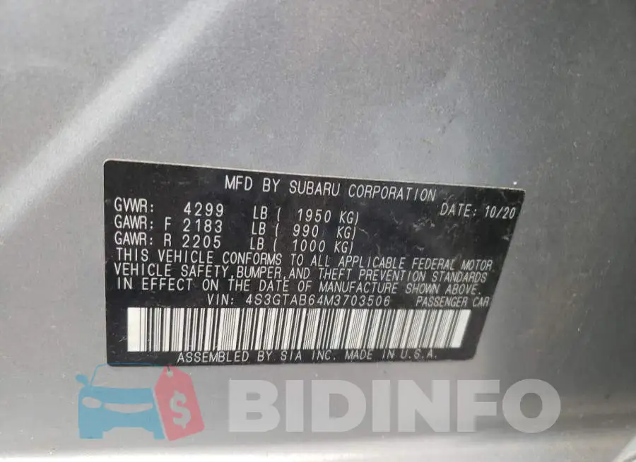4S3GTAB64M3703506 Photo# 10