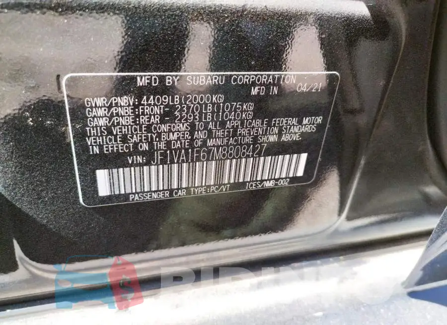 JF1VA1F67M8808427 Photo# 10