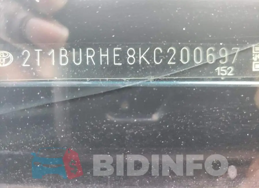 2T1BURHE8KC200697 Photo# 10