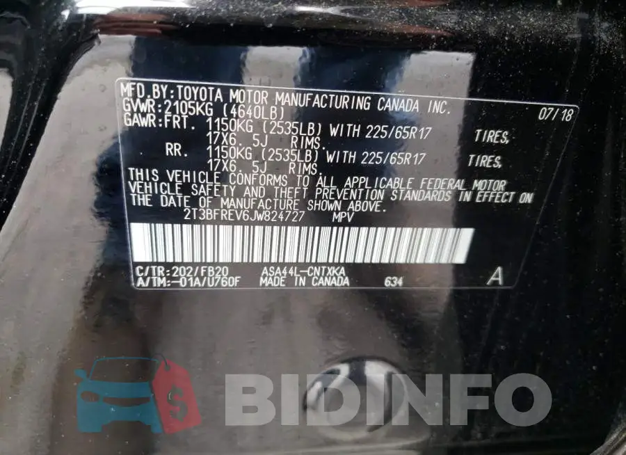 2T3BFREV6JW824727 Photo# 10