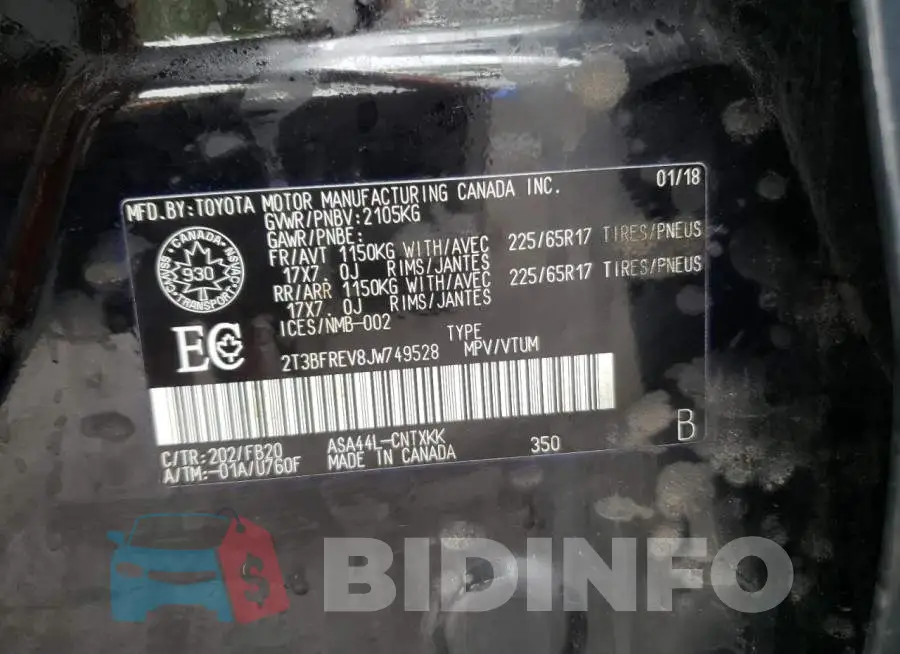 2T3BFREV8JW749528 Photo# 10