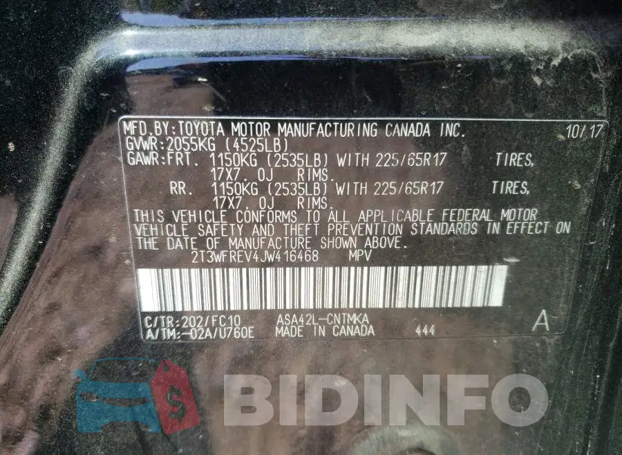 2T3WFREV4JW416468 Photo# 10