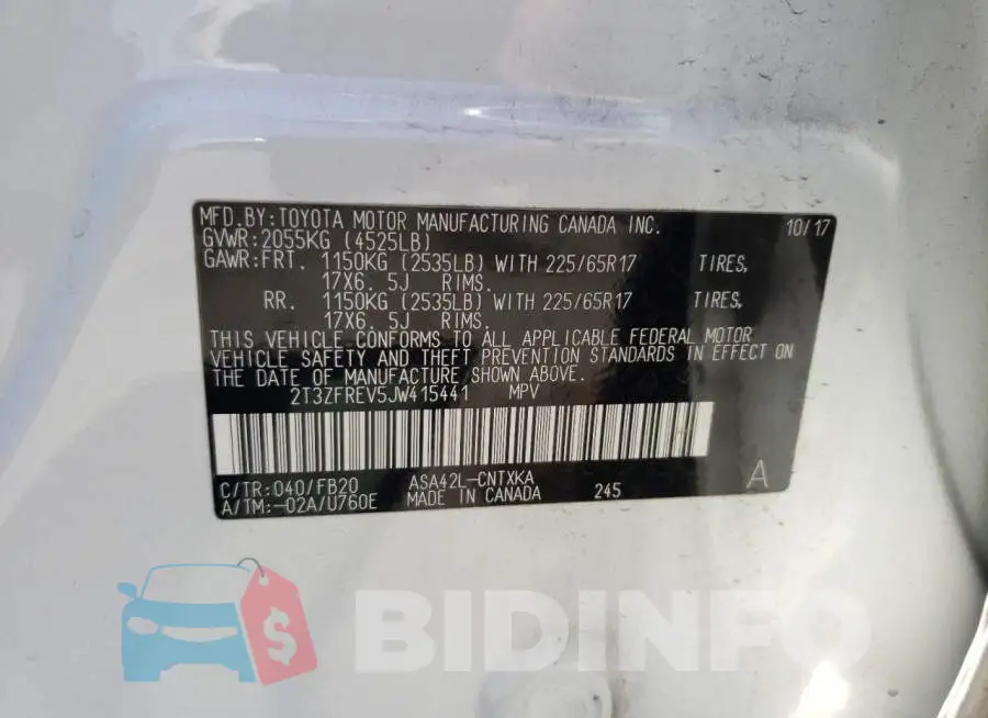 2T3ZFREV5JW415441 Photo# 10