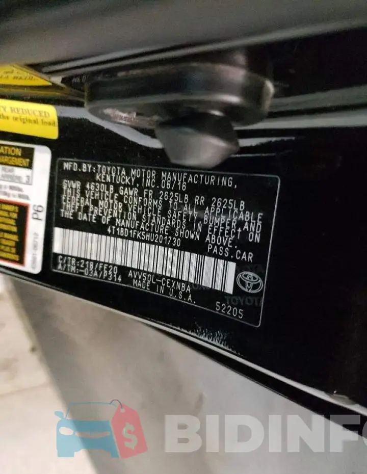 4T1BD1FK5HU201730 Photo# 10