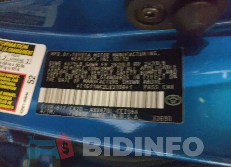 4T1G11AK2LU310841 Photo# 10