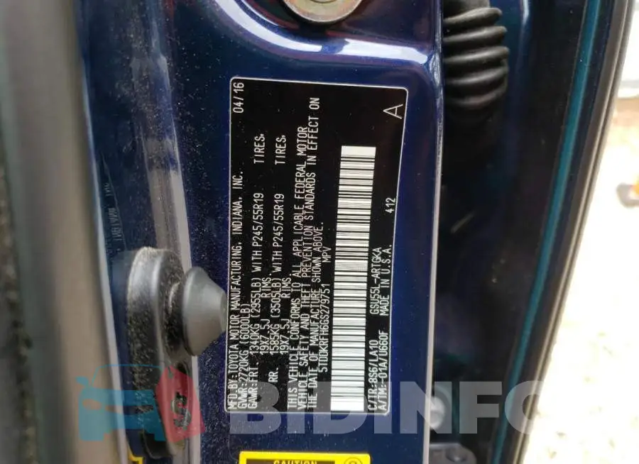 5TDDKRFH6GS279751 Photo# 10