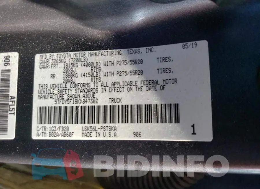 5TFDY5F18KX847382 Photo# 10
