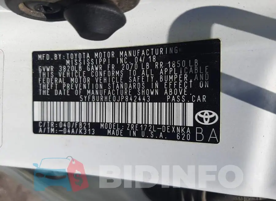 5YFBURHE0JP842443 Photo# 10