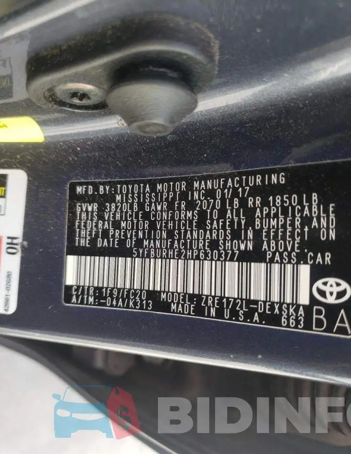 5YFBURHE2HP630377 Photo# 10