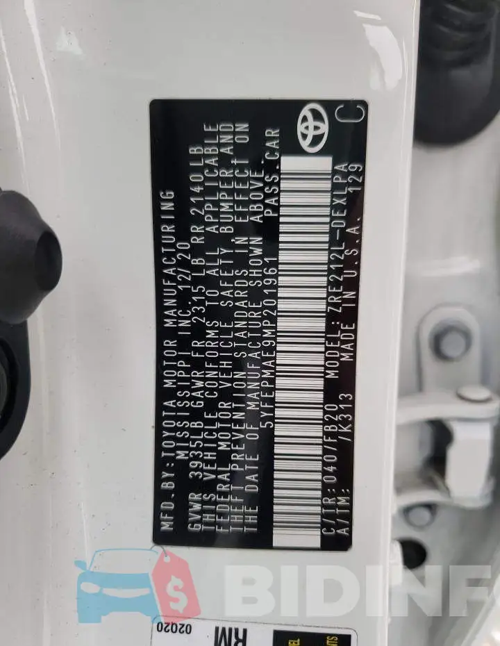 5YFEPMAE9MP201961 Photo# 10