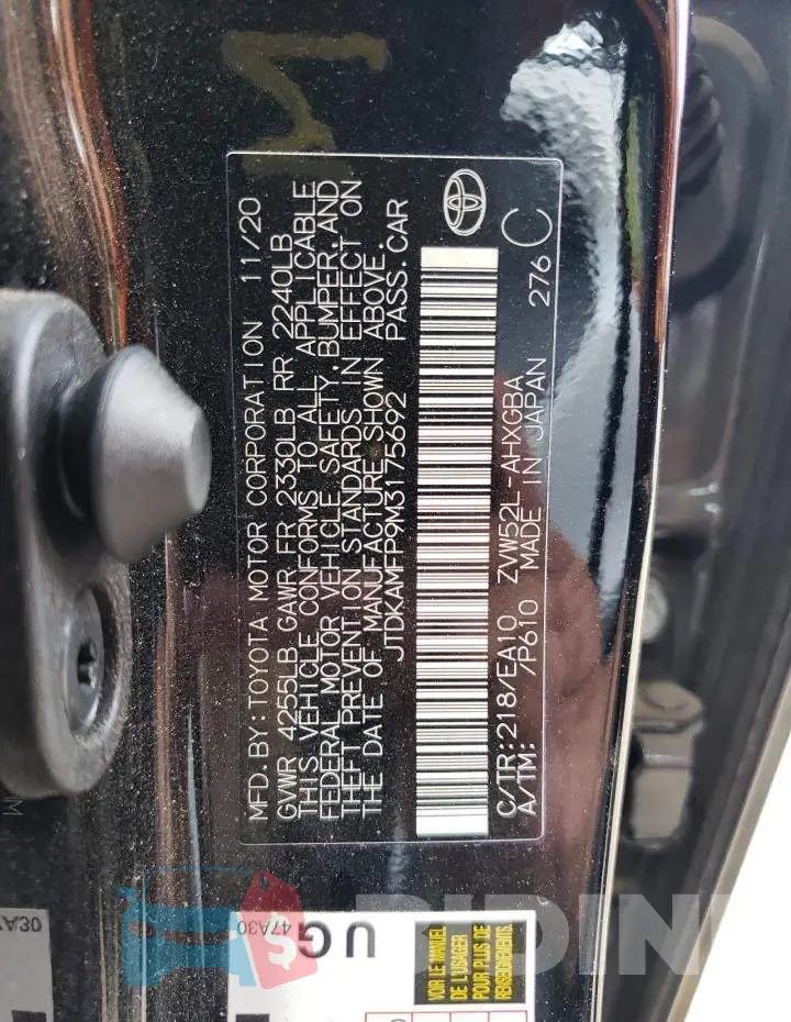 JTDKAMFP9M3175692 Photo# 10