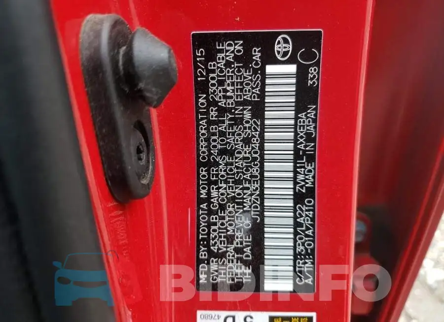 JTDZN3EU8GJ048422 Photo# 10
