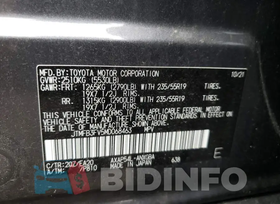 JTMFB3FV5MD068463 Photo# 10