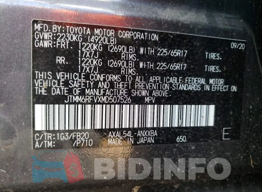 JTMM6RFVXMD507526 Photo# 10