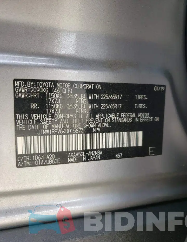 JTMW1RFV8KD015873 Photo# 10