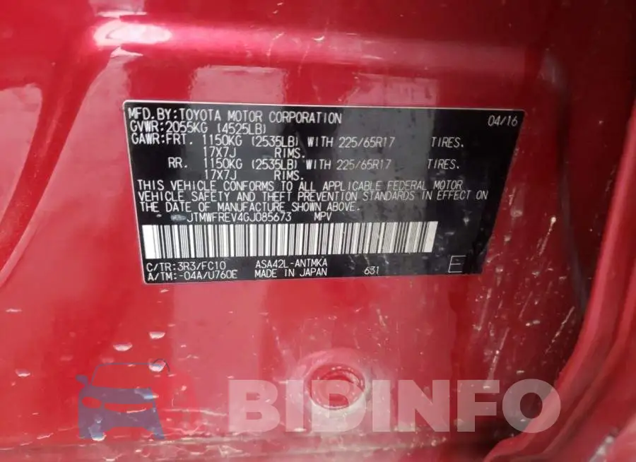JTMWFREV4GJ085673 Photo# 10