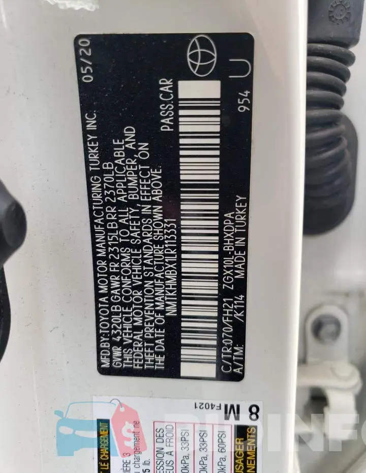 NMTKHMBX1LR113331 Photo# 10