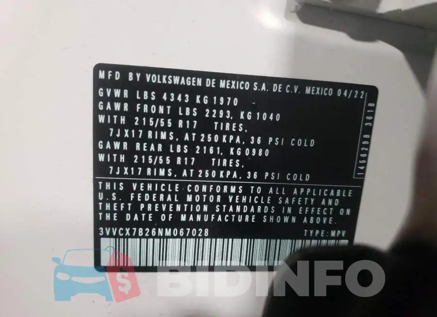 3VVCX7B26NM067028 Photo# 10