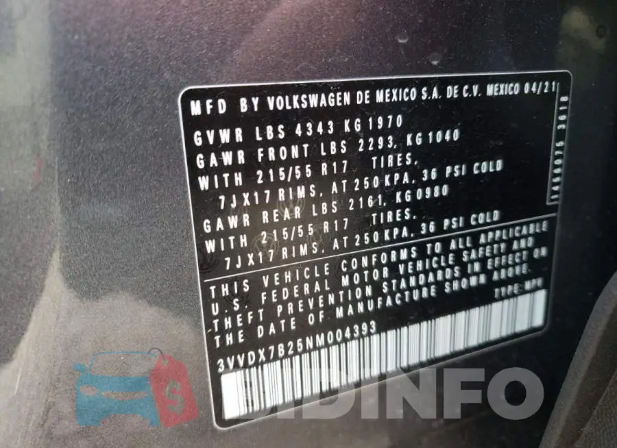 3VVDX7B25NM004393 Photo# 10