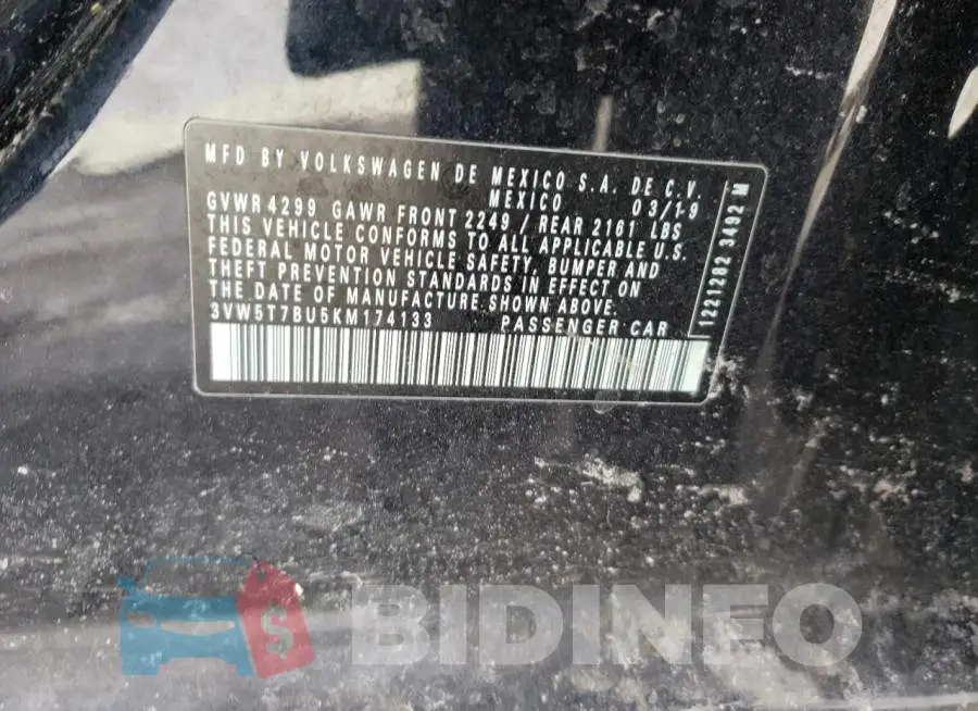 3VW5T7BU5KM174133 Photo# 10