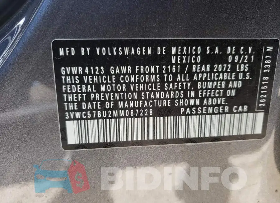 3VWC57BU2MM087228 Photo# 10
