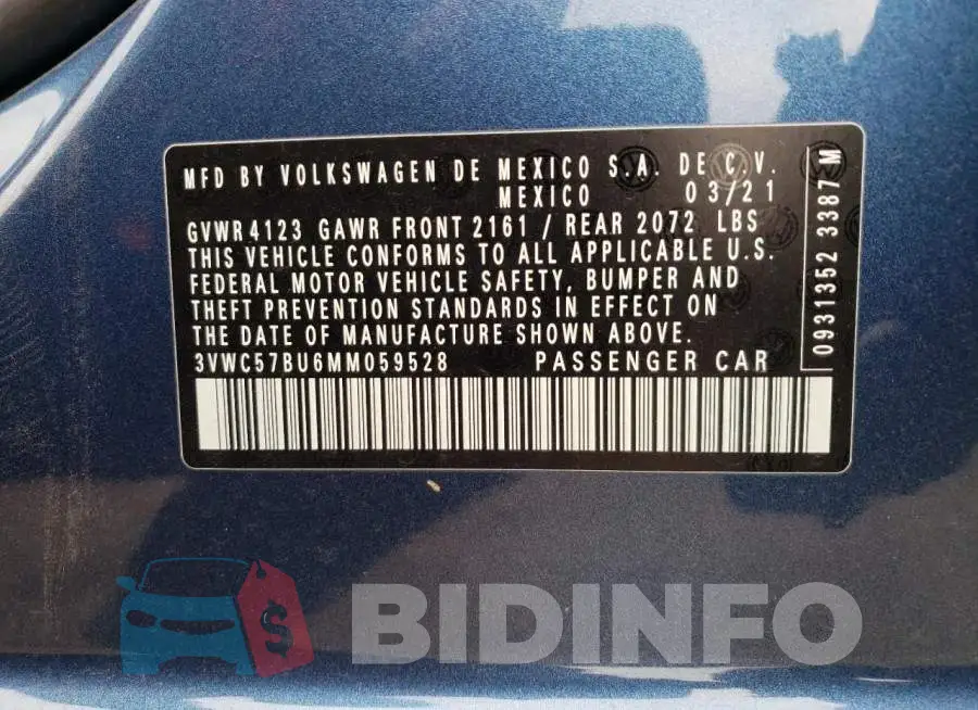3VWC57BU6MM059528 Photo# 10