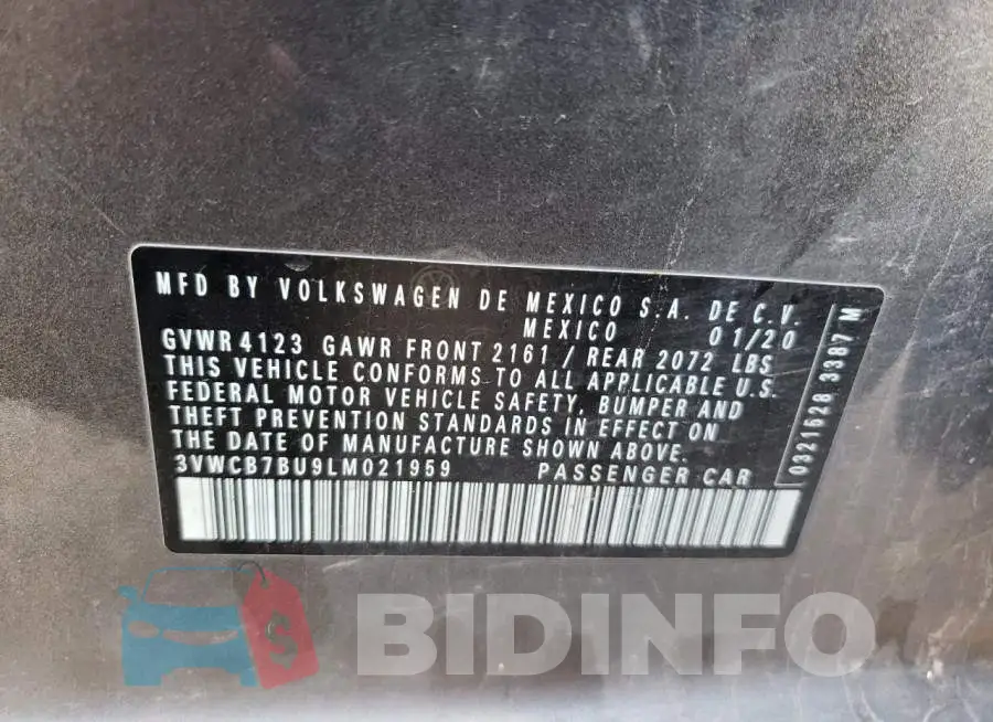 3VWCB7BU9LM021959 Photo# 10